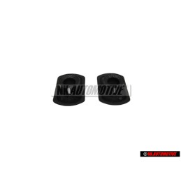 2x Γνήσιο VW Κουμπί Σατινέ Μαύρο - 535853733 01C