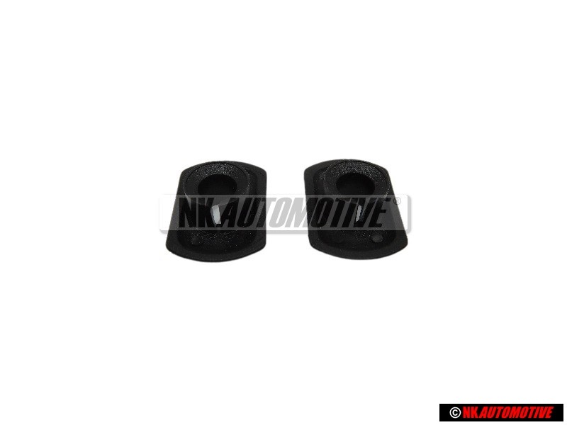 2x Γνήσιο VW Κουμπί Σατινέ Μαύρο - 535853733 01C