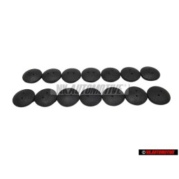 14x Γνήσιο VW Κουμπί Σατινέ Μαύρο - N 9009360101C