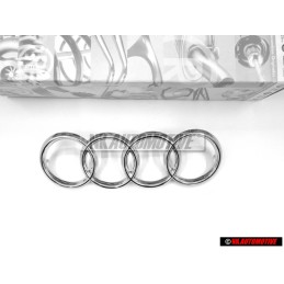 Γνήσιο Audi Δαχτυλίδια Εμπρόσθιο Σήμα Έμβλημα Μάσκας Χρωμέ - 431853605A