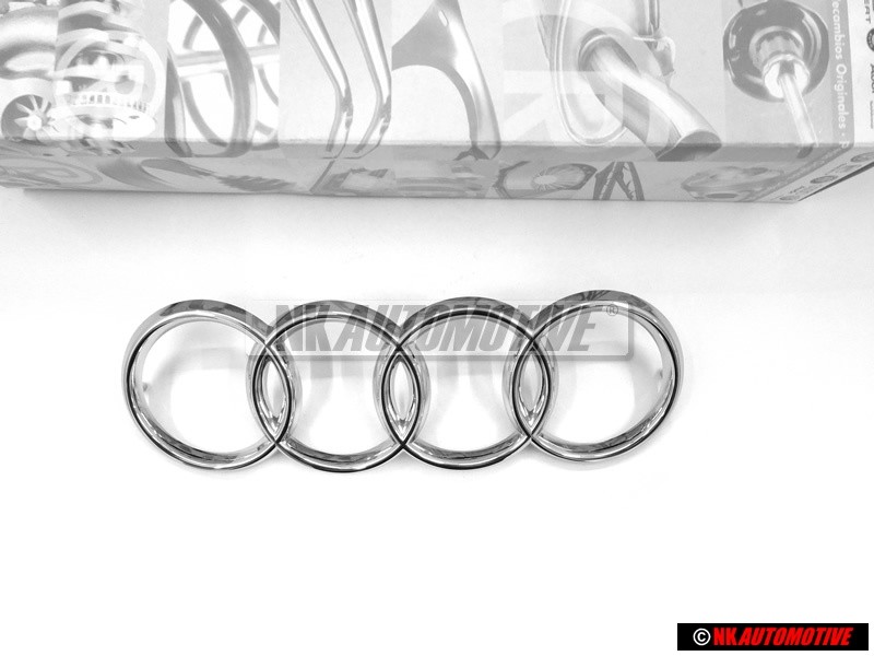 Γνήσιο Audi Δαχτυλίδια Εμπρόσθιο Σήμα Έμβλημα Μάσκας Χρωμέ - 431853605A