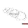 Γνήσιο Audi Δαχτυλίδια Εμπρόσθιο Σήμα Έμβλημα Μάσκας Χρωμέ - 431853605A