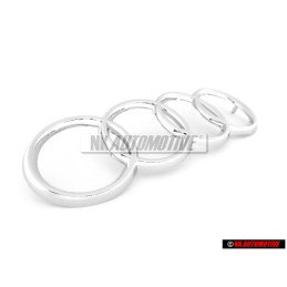 Γνήσιο Audi Δαχτυλίδια Εμπρόσθιο Σήμα Έμβλημα Μάσκας Χρωμέ - 431853605A