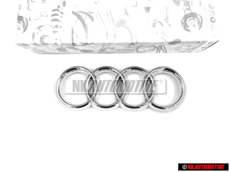 Γνήσιο Audi Δαχτυλίδια Εμπρόσθιο Σήμα Έμβλημα Μάσκας Χρωμέ - 4D0853605
