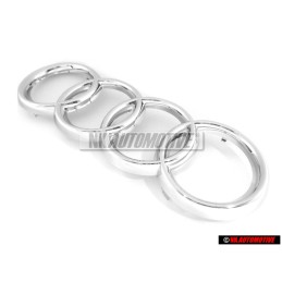 Γνήσιο Audi Δαχτυλίδια Εμπρόσθιο Σήμα Έμβλημα Μάσκας Χρωμέ - 4D0853605