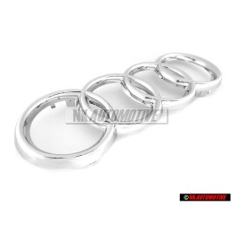 Γνήσιο Audi Δαχτυλίδια Εμπρόσθιο Σήμα Έμβλημα Μάσκας Χρωμέ - 4D0853605