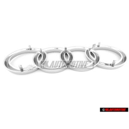 Γνήσιο Audi Δαχτυλίδια Εμπρόσθιο Σήμα Έμβλημα Μάσκας Χρωμέ - 4D0853605