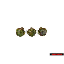 3x Γνήσιο VW Εξαγωνική Βίδα Με Πατούρα, Αυτοασφαλιζόμενη - N 0143401