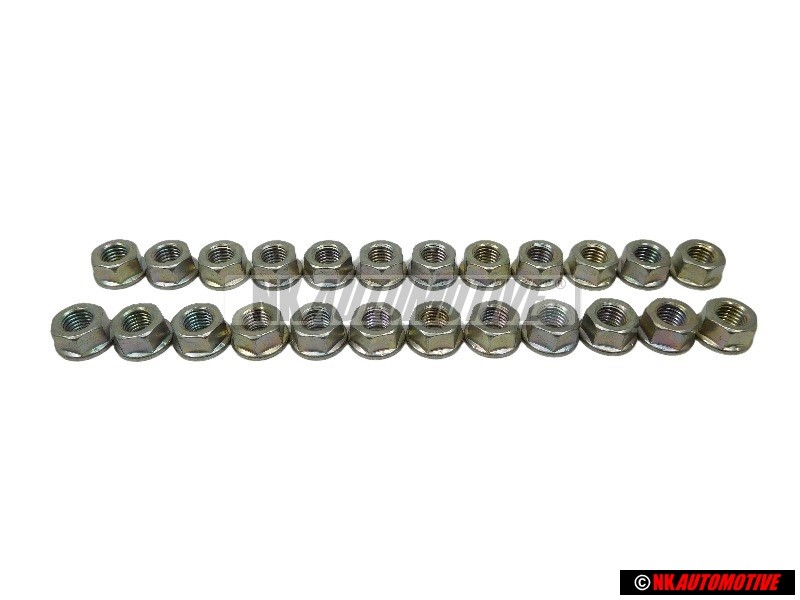 24x Γνήσιο VW Εξάγωνο Παξιμάδι Με Πατούρα - N 90279006
