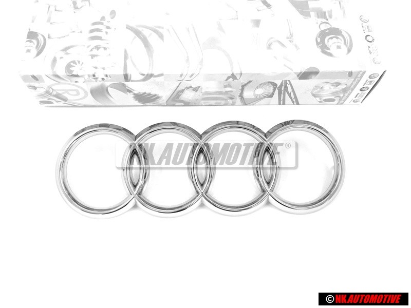 Γνήσιο Audi Δαχτυλίδια Εμπρόσθιο Σήμα Έμβλημα Μάσκας Χρωμέ - 811853605A