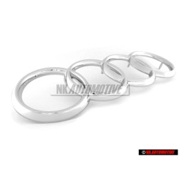 Γνήσιο Audi Δαχτυλίδια Εμπρόσθιο Σήμα Έμβλημα Μάσκας Χρωμέ - 811853605A