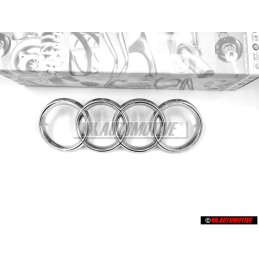 Γνήσιο Audi Δαχτυλίδια Εμπρόσθιο Σήμα Έμβλημα Μάσκας Χρωμέ - 893853605