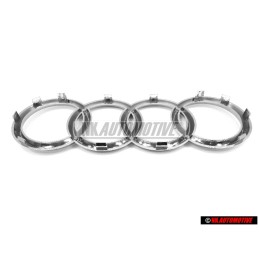 Γνήσιο Audi Δαχτυλίδια Εμπρόσθιο Σήμα Έμβλημα Μάσκας Χρωμέ - 8L0853605 2ZZ