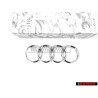 Γνήσιο Audi Δαχτυλίδια Εμπρόσθιο Σήμα Έμβλημα Μάσκας Χρωμέ - 8N0853605