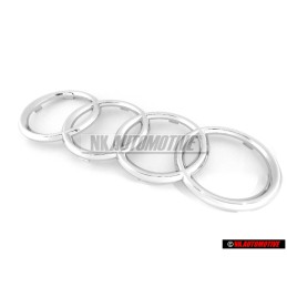 Γνήσιο Audi Δαχτυλίδια Εμπρόσθιο Σήμα Έμβλημα Μάσκας Χρωμέ - 8N0853605
