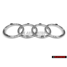 Γνήσιο Audi Δαχτυλίδια Εμπρόσθιο Σήμα Έμβλημα Μάσκας Χρωμέ - 8N0853605
