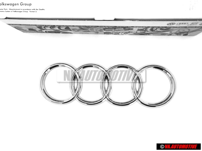 Γνήσιο Audi Δαχτυλίδια Οπίσθιο Σήμα Έμβλημα Χρωμέ - 8Z0853742 2ZZ