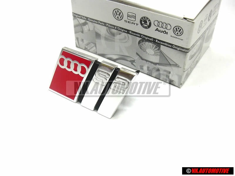 Γνήσιο Audi S2 Εμπρόσθιο Σήμα Έμβλημα Μάσκας Χρωμέ Κόκκινο - 895853736B 2ZZ