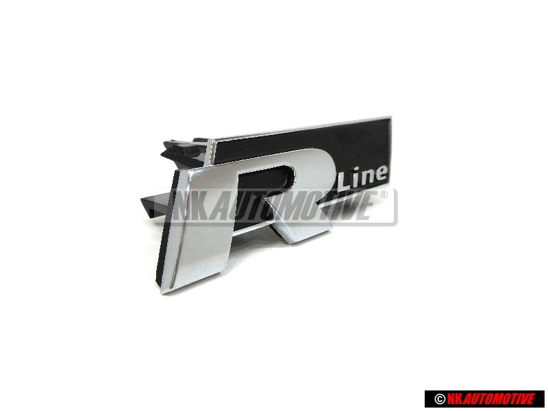 Γνήσιο VW RLINE Εμπρόσθιο Σήμα Έμβλημα Μάσκας Χρωμέ - 3AA853948 FXC