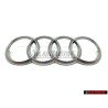 Γνήσιο Audi Σήμα Έμβλημα Κάλυψης Κινητήρα Ασημί - 4H0103940A