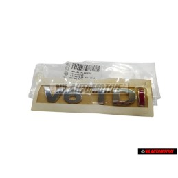 Γνήσιο VW V6 TDI Οπίσθιο Σήμα Έμβλημα Χρωμέ Κόκκινο - 3B0853675ADGQF