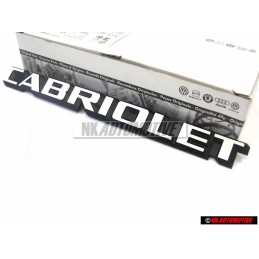 Γνήσιο VW CABRIOLET Οπίσθιο Σήμα Έμβλημα Μάυρο Άσπρο - 155853687B QK6