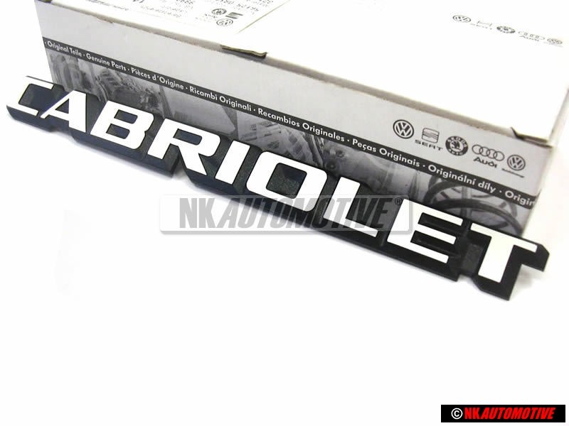 Γνήσιο VW CABRIOLET Οπίσθιο Σήμα Έμβλημα Μάυρο Άσπρο - 155853687B QK6