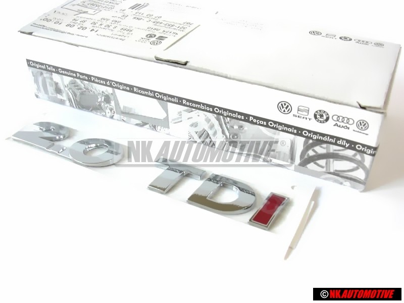 Γνήσιο VW 2.0 TDI Οπίσθιο Σήμα Έμβλημα Χρωμέ Κόκκινο - 5K0853675R GQF