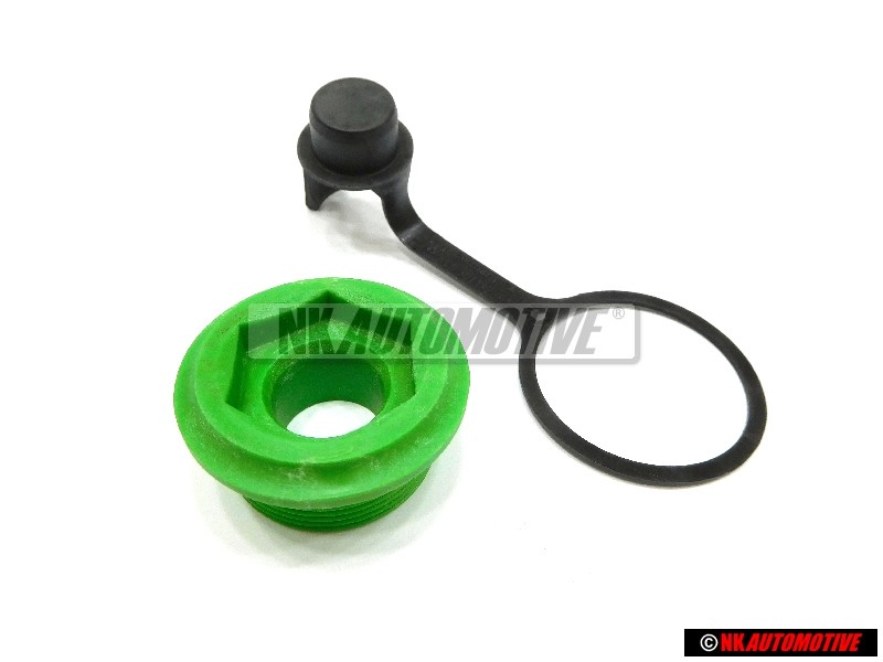 Γνήσιο VW ΣΕΤ Gearbox Inspection Plug & Cap Green - Golf MK1/2/3 Cabriolet