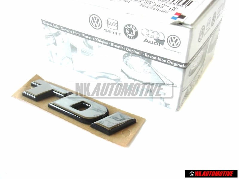 Γνήσιο VW TDI Οπίσθιο Σήμα Έμβλημα Μάσκας Χρωμέ - 3A0853675B Z10