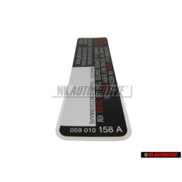 Γνήσιο VW Πινακίδα 'Προσοχή' Ιμάντες Κάθε...... Km/M Να Αντικ.. 