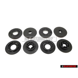 Γνήσιο VW 1 Σετ Κουμπιών Στερέωσης Για Πατάκια Σατινέ Μαύρο - 3C0061795 9B9