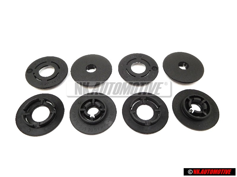 Γνήσιο VW 1 Σετ Κουμπιών Στερέωσης Για Πατάκια Σατινέ Μαύρο - 3C0061795 9B9