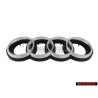 Γνήσιο Audi Δαχτυλίδια Εμπρόσθιο Σήμα Έμβλημα Μάσκας Μάυρο Χρωμέ RS2 - 8A0853600
