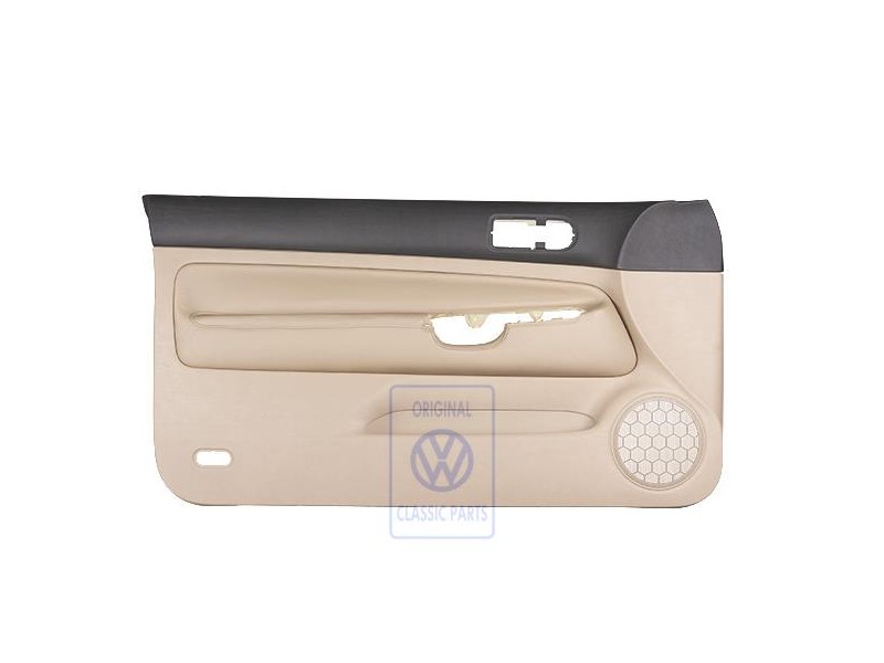 Γνήσιο VW Επένδυση Πόρτας Δέρμα Μαύρο/Ανοιχτό Μπεζ - 1J3867011CGFWZ
