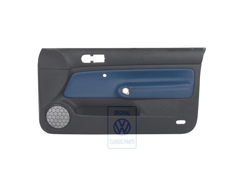 Γνήσιο VW Επένδυση Πόρτας (Δέρμα) Μαύρο/Orbitblue - 1J3867012CNGEC