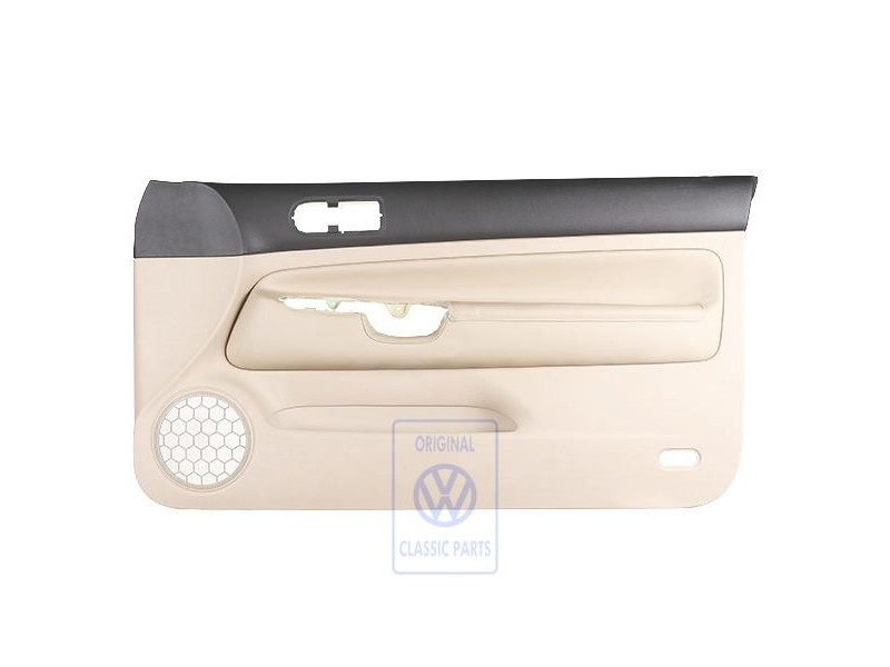 Γνήσιο VW Επένδυση Πόρτας Δέρμα Μαύρο/Ανοιχτό Μπεζ - 1J3867012CPFWZ