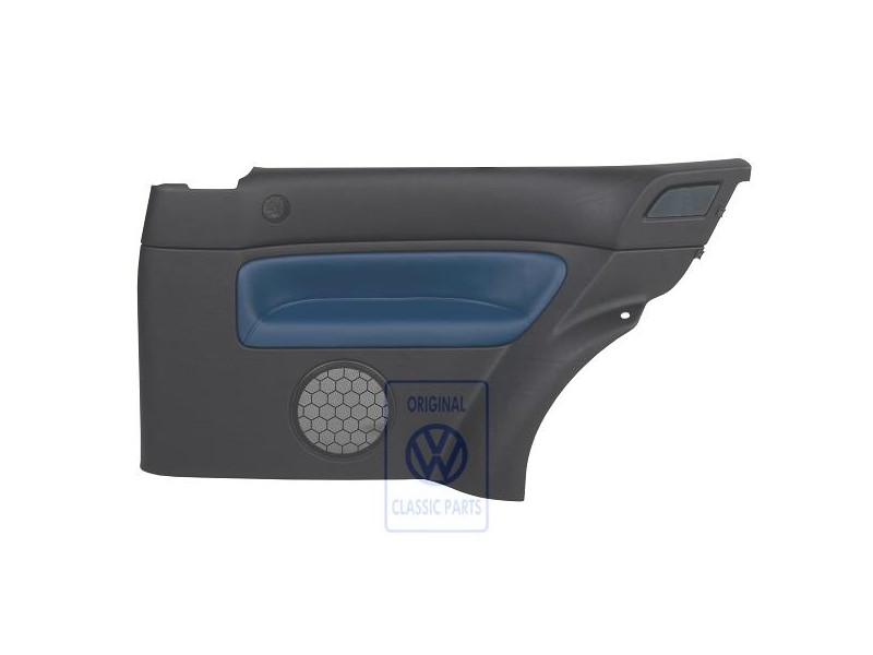 Γνήσιο VW Πλευρική Επένδυση (Δέρμα) Μαύρο/Orbitblue - 1J3867044AQGEC