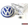 Γνήσιο VW Οπίσθιο Σήμα Έμβλημα Μάσκας Μπλέ Άσπρο - 1C0853630D 39A
