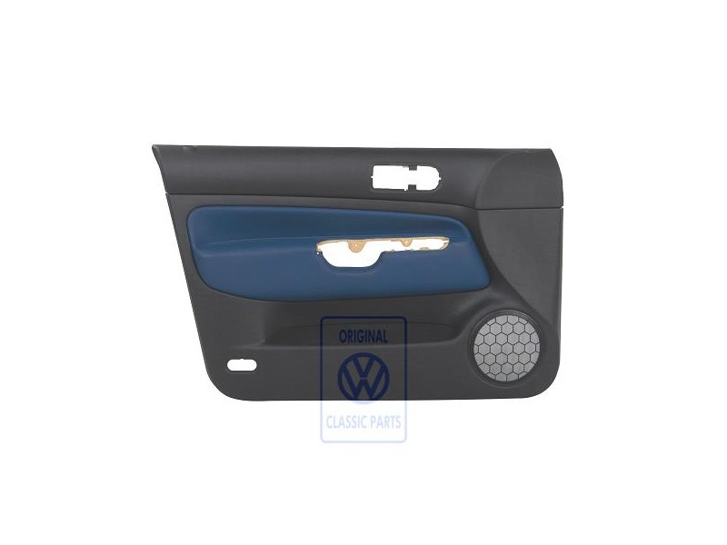 Γνήσιο VW Επένδυση Πόρτας (Δέρμα) Μαύρο/Jazzblue - 1J4867011FDHSE