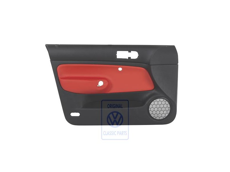 Γνήσιο VW Επένδυση Πόρτας (Δέρμα) Μαύρο/Tropic Πορτοκαλί - 1J4867011FEGEB