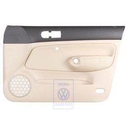 Γνήσιο VW Επένδυση Πόρτας Δέρμα Μαύρο/Ανοιχτό Μπεζ - 1J4867012DCFWZ