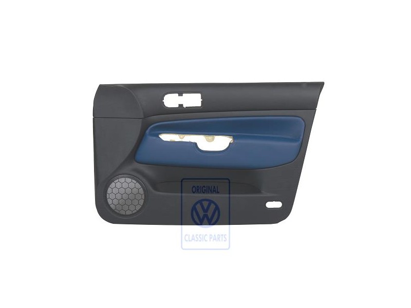 Γνήσιο VW Επένδυση Πόρτας (Δέρμα) Μαύρο/Jazzblue - 1J4867012ELHSE