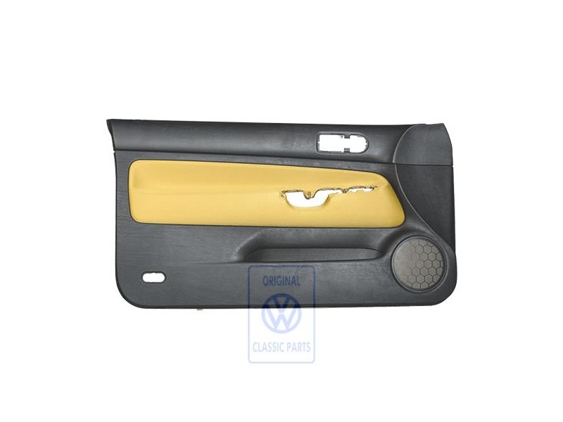 Γνήσιο VW Επένδυση Πόρτας (Ύφασμα) Μαύρο / Κίτρινο - 1J6867211ADGRE