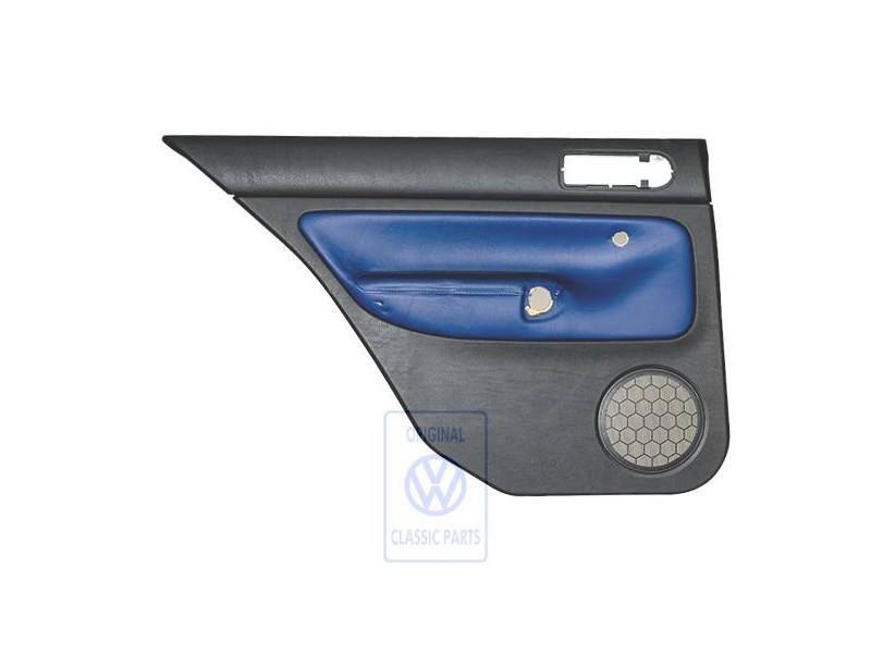 Γνήσιο VW Επένδυση Πόρτας (Δέρμα) Μαύρο/Orbitblue - 1J6867211AHGEC
