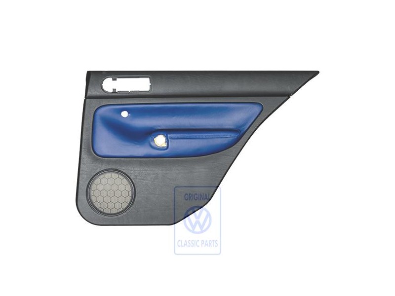 Γνήσιο VW Επένδυση Πόρτας (Δέρμα) Μαύρο/Orbitblue - 1J6867212AHGEC