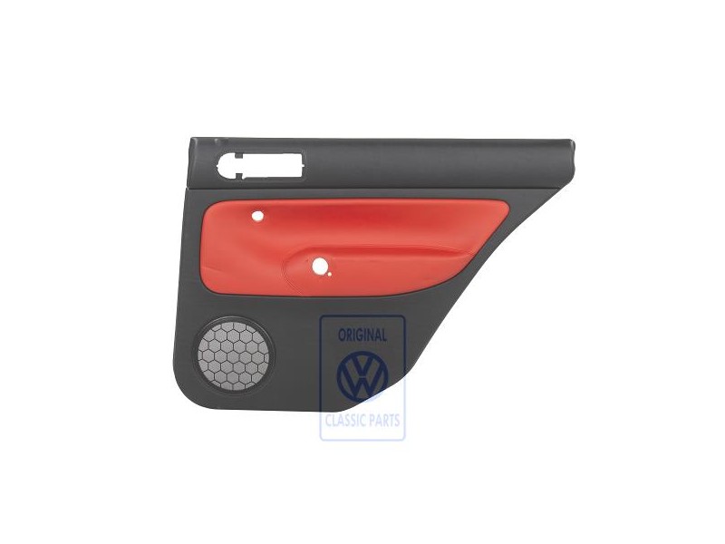 Γνήσιο VW Επένδυση Πόρτας (Δέρμα) Μαύρο/Tropic Πορτοκαλί - 1J9867211AAGEB