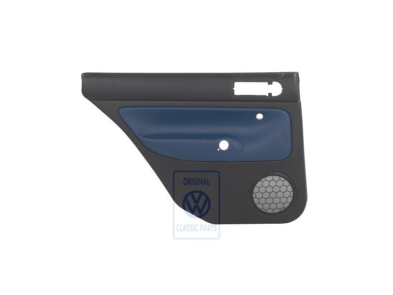 Γνήσιο VW Επένδυση Πόρτας (Δέρμα) Μαύρο/Orbitblue - 1J9867211ALGEC