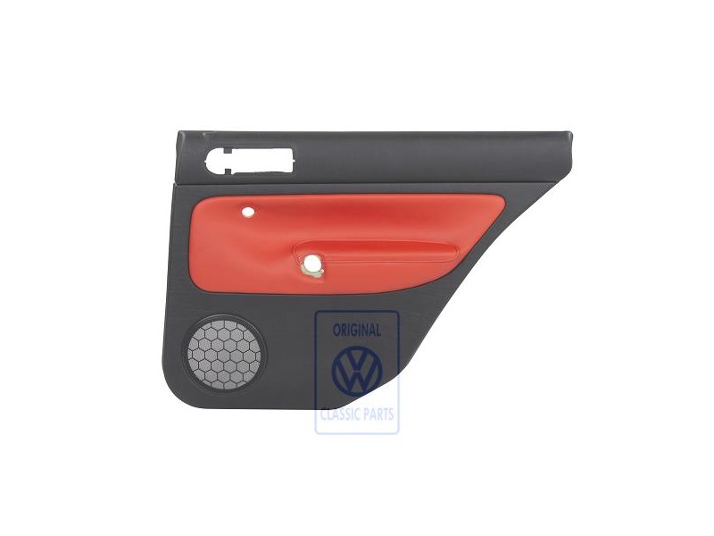 Γνήσιο VW Επένδυση Πόρτας (Δέρμα) Μαύρο/Tropic Πορτοκαλί - 1J9867212AAGEB