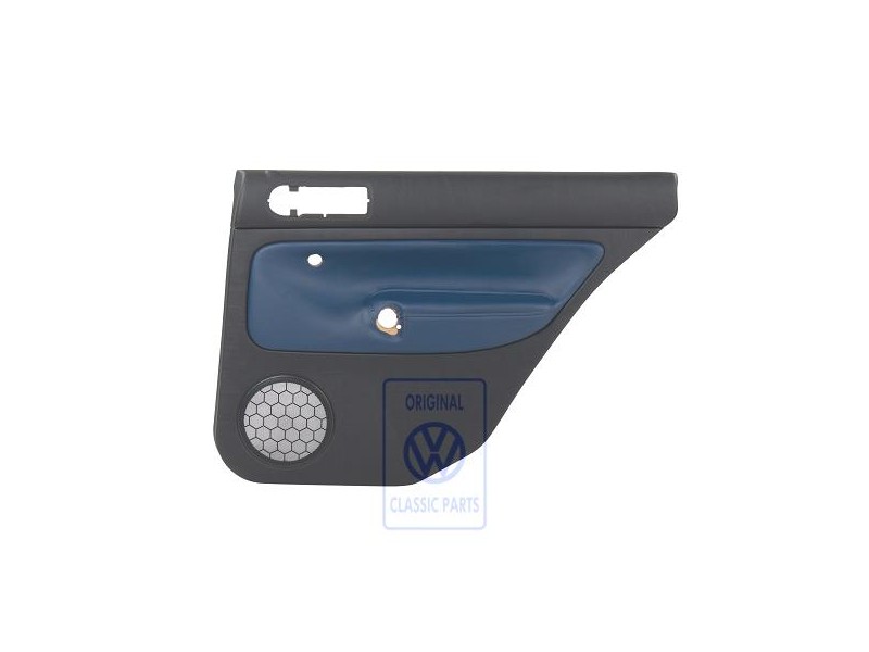 Γνήσιο VW Επένδυση Πόρτας (Δέρμα) Μαύρο/Orbitblue - 1J9867212AAGEC